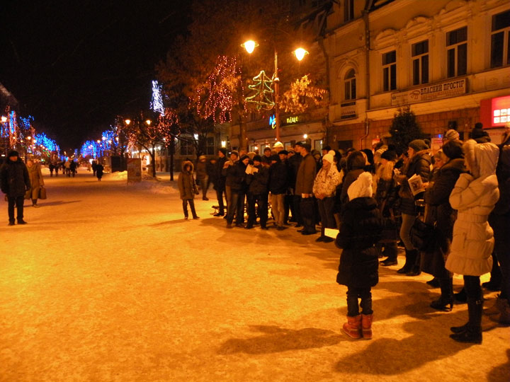 Різдвяні пісні на вулицях Хмельницького